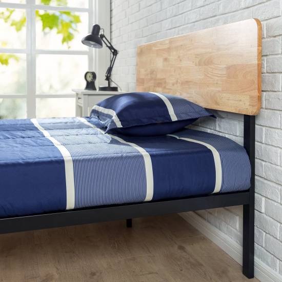 Wood Slats Support Platform Bed