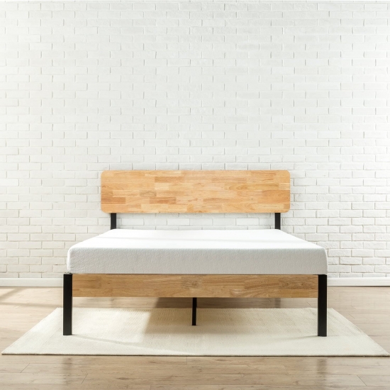 Wood Slats Support Platform Bed