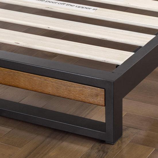 Metal Wood Platform Bed