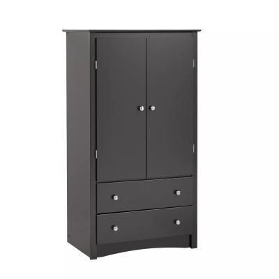 wood 2 door Clothing wardrobe armoire with 2 drawers